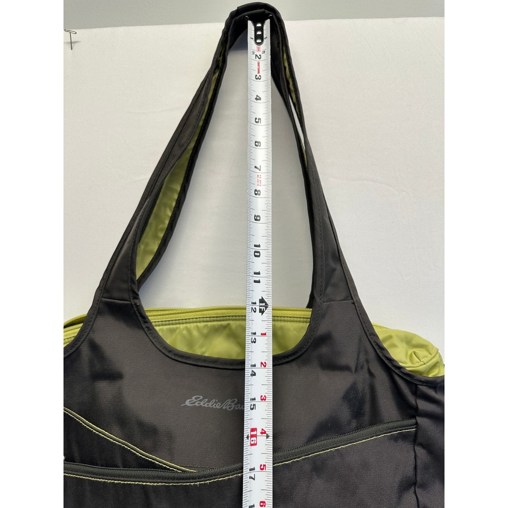 Eddie Bauer Black Nylon Tote Bag Large Shoulder Travel Gym Carryall‎ - Picture 5 of 10